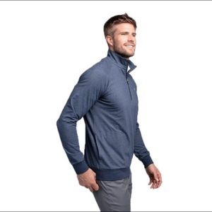 Travis Mathew Zachary Half Zip Pullover, Navy Blue. 2XL